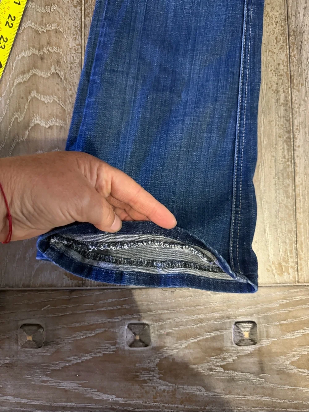 7 For All Mankind Women's Dark Blue “A” Pocket Bootcut Jeans - Picture 11 of 14